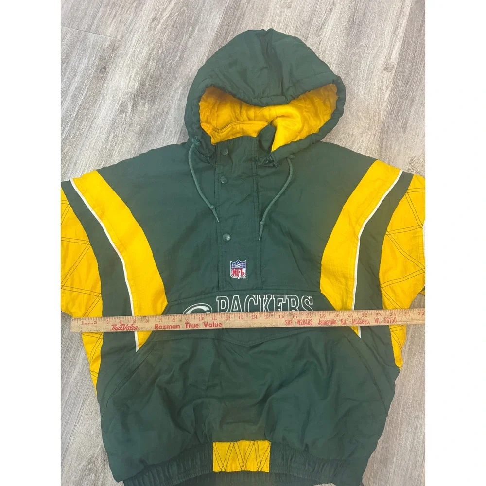 Vintage 90s Starter Green Bay Packers NFL‎ Pro Line 1/2 Zip Jacket Size Men's L
